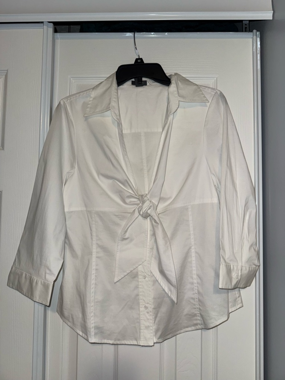TWO White Button Down Blouses (Kenneth Cole & Anne Klein)